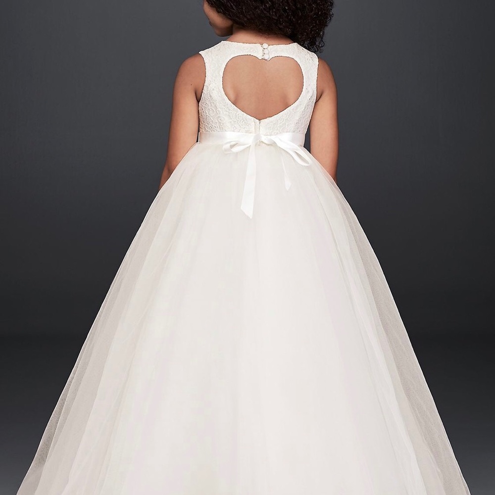 Ball Gown Flower Girl Dress with Heart Cutout